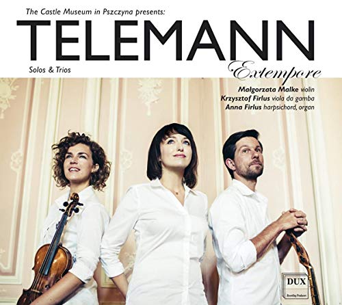 "CD cover featuring three musicians in white, holding instruments, against a beige wall."