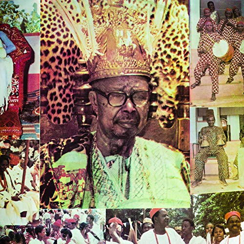 "Collage of a man in crown and people playing drums and dancing."