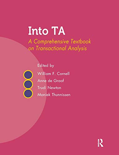 Book cover: "Into TA" textbook on Transactional Analysis, red background.