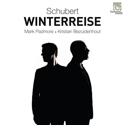 CD cover for Schubert’s Winterreise, featuring silhouetted figures of two men.