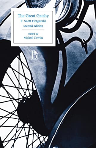 Book cover of "The Great Gatsby" with a vintage car illustration.