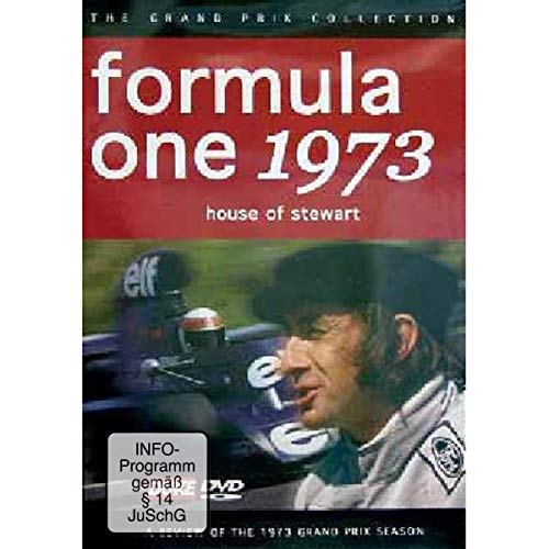 DVD cover for "Formula One 1973" featuring a racing driver in a helmet.
