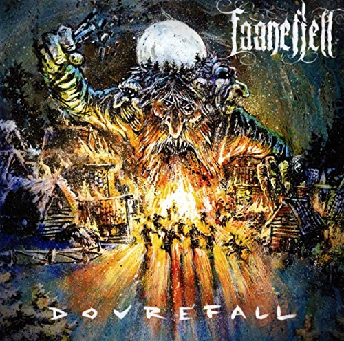 CD cover art: a monstrous figure looms over a burning village.