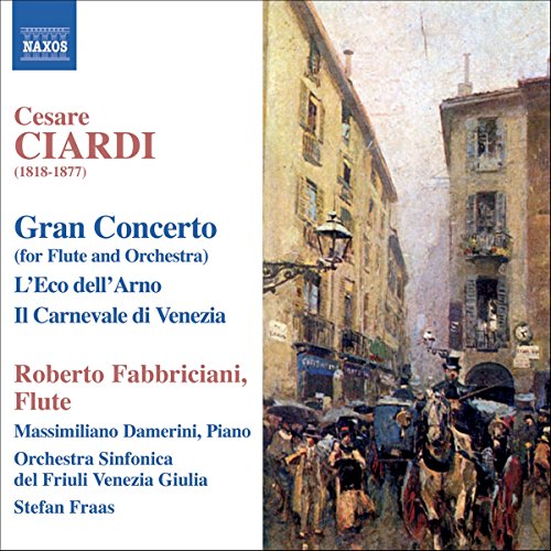 CD cover for Ciardi’s flute music featuring a painted Venetian street scene.