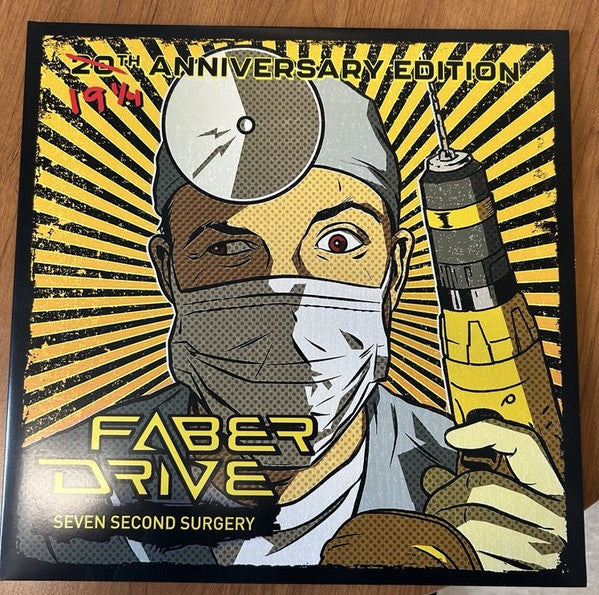 Album cover for Faber Drive’s “Seven Second Surgery” with a surgeon illustration.