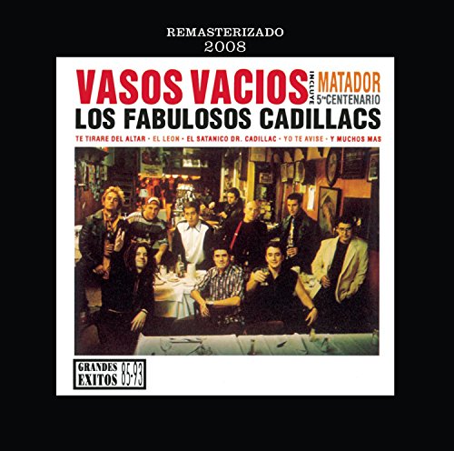 CD cover for Fabulosos Cadillacs’ “Vasos Vacíos” featuring a band photo.
