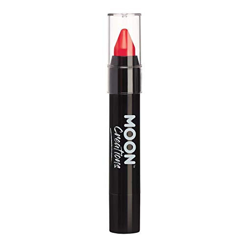 Red Moon Creations face paint stick in a black tube with a clear cap.