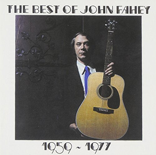 John Fahey album cover featuring a man with an acoustic guitar.
