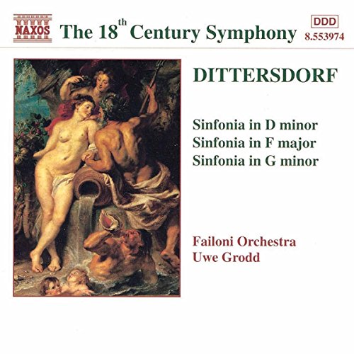 CD cover for Ditterdorf symphonies, featuring classical painting imagery.