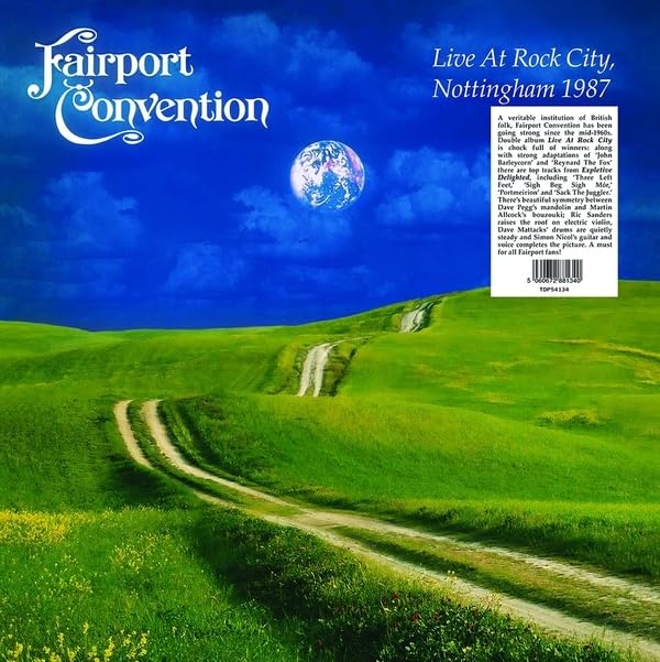 Fairport Convention "Live At Rock City" vinyl record cover with green landscape.