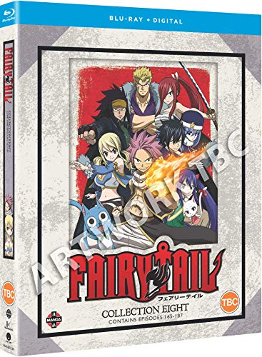 Fairy Tail Collection 8" Blu-ray cover featuring anime characters in a group pose.