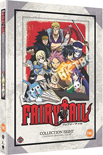 Fairy Tail Collection Eight DVD cover featuring anime characters against a red background.