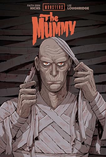 Comic book cover featuring a close-up illustration of a bandaged mummy.