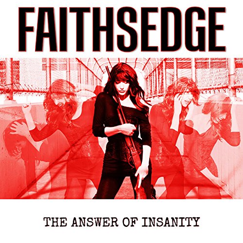 CD cover for Faithsedge’s “The Answer Of Insanity” featuring a woman with a guitar.