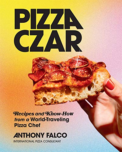 Book cover: “Pizza Czar” with a hand holding a pepperoni pizza slice.