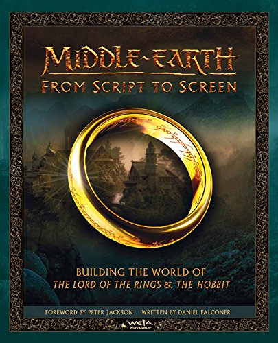 Book cover: “Middle-earth” with the One Ring and Hobbiton imagery.