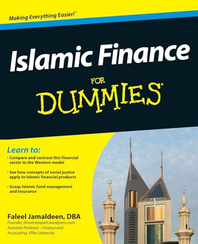 Book cover: "Islamic Finance For Dummies" with a city skyline.