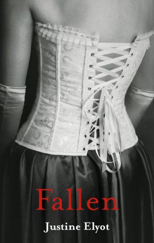 Book cover: woman in white corset, red title "Fallen.