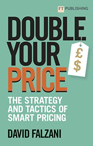 Book cover for Double Your Price by David Falzani with a hanging price tag.