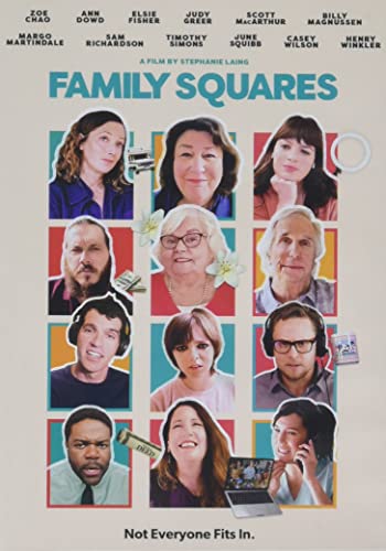 “Family Squares” DVD cover featuring portraits of nine diverse actors.
