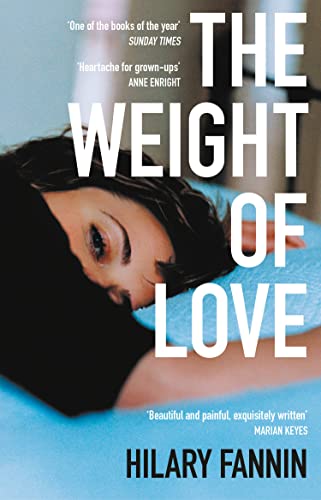 Book cover showing a woman resting her head on a bright blue pillow.