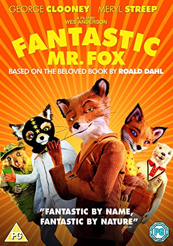 DVD cover for "Fantastic Mr. Fox" featuring animated fox characters.