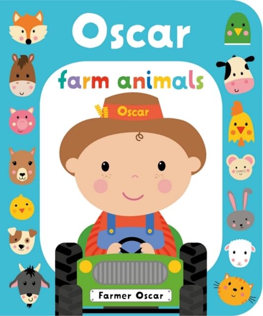 Children’s book cover featuring a smiling boy with farm animals.