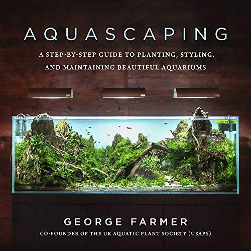Book cover featuring a lush planted aquarium with rocks and driftwood against wood paneling.