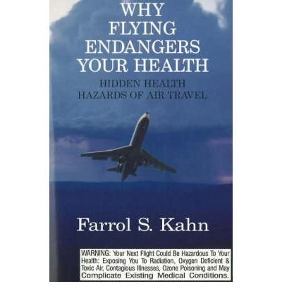 Book cover: "Why Flying Endangers Your Health" with airplane image.