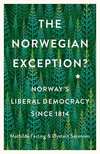 Book cover with green tree pattern and white text: "The Norwegian Exception?".
