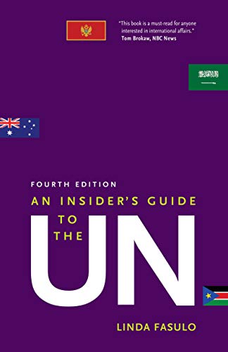 Book cover: "An Insider's Guide to the UN" with flags and white text.