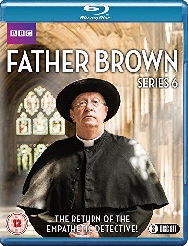 Blu-ray cover of "Father Brown - Series 6" featuring a man in a clerical outfit.