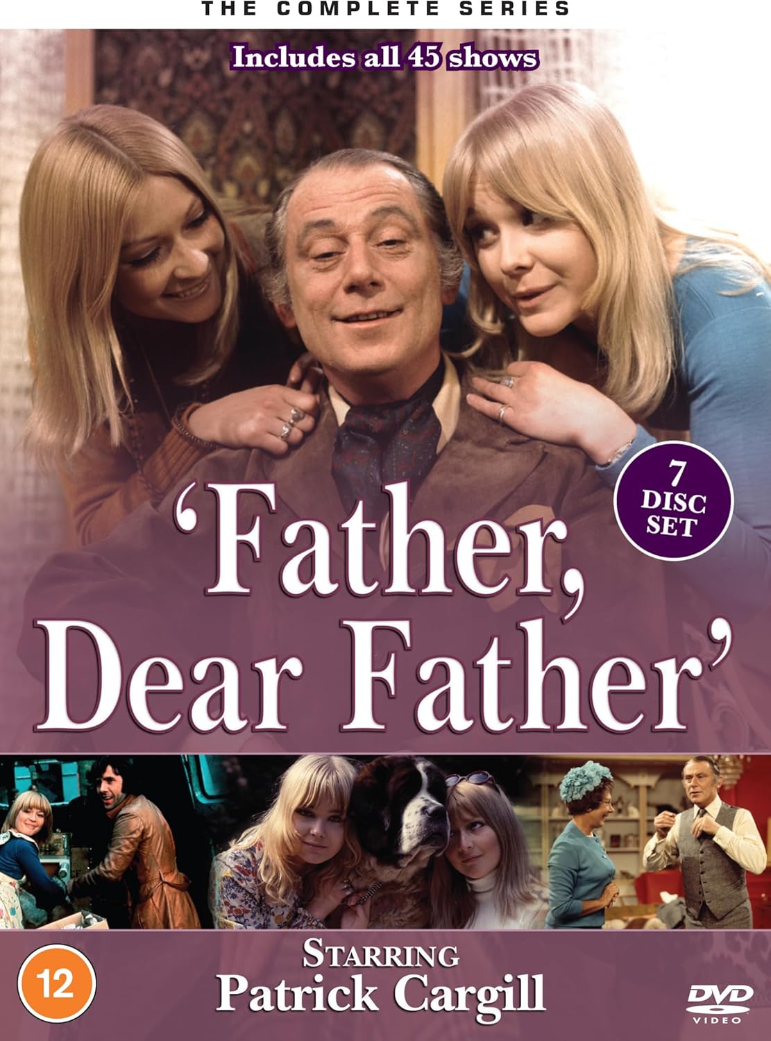 DVD cover for “Father, Dear Father” featuring Patrick Cargill and cast.