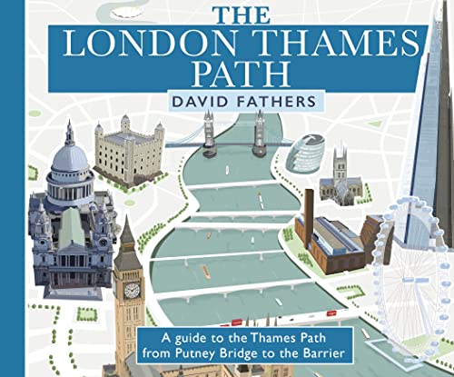 Book cover: “London Thames Path” with illustrated landmarks and map.