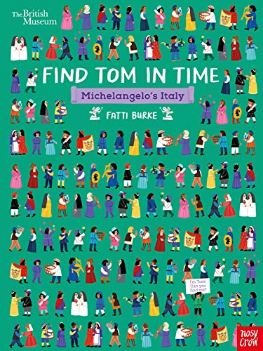 Book cover with illustrated crowd scene and a small boy to find.