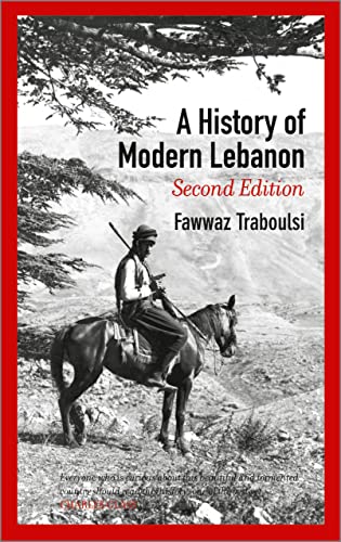 Book cover: “A History of Modern Lebanon” with a historical photograph.