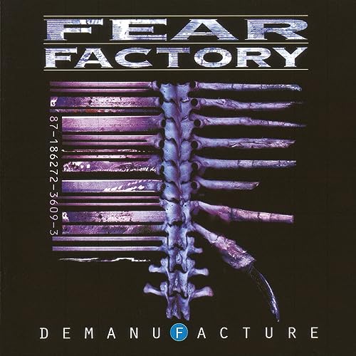 Fear Factory album cover: skeletal spine against a dark, metallic background.