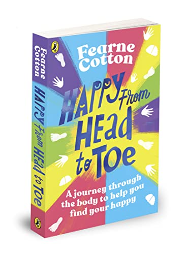 Book cover with colorful design, hands, and title "Happy From Head to Toe.