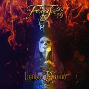 CD cover: woman’s face with flames, sword, and band logo “Fearytales”.