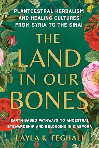 Book cover with floral illustrations and bold white text on a dark green background.