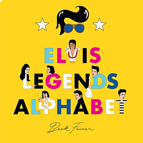Bright yellow cover featuring Elvis Presley and alphabet letters forming images.