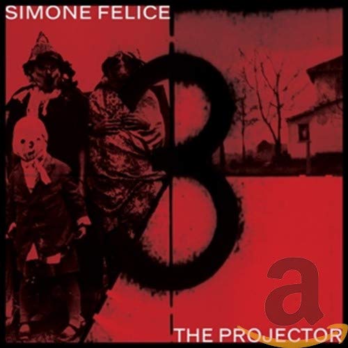 Vinyl album cover for Felice Simone’s “The Projector” with abstract figures.