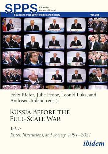 Book cover depicting Vladimir Putin on multiple television screens, 1991–2021.