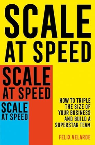 Book cover: "Scale at Speed" with stacked text and bold colors.