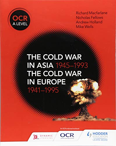 Red textbook cover featuring a mushroom cloud and Cold War history titles.