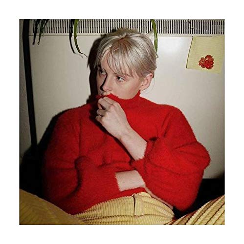 Fenne Lily album cover: woman in red sweater, pale complexion.