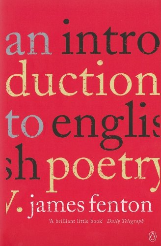 Red book cover with white text: "An Introduction to English Poetry.