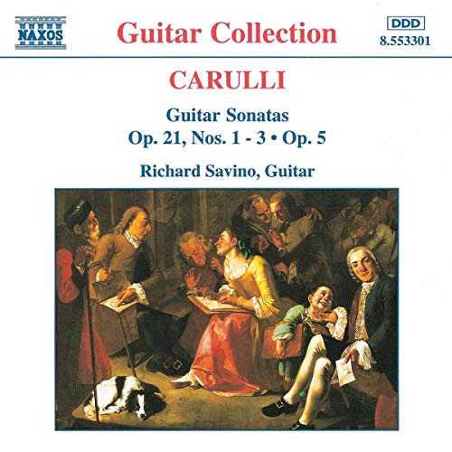 CD cover for Carulli’s Guitar Sonatas featuring a classical painting.