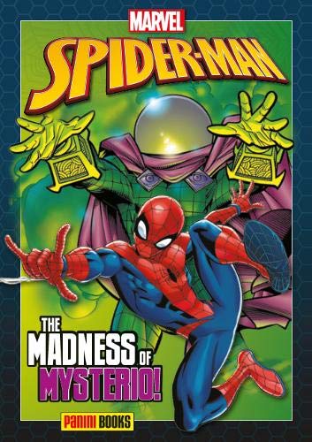 Spider-Man facing Mysterio, a comic book cover with bold text.