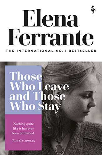 Book cover featuring Elena Ferrante's name and a black-and-white portrait of a young woman.